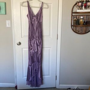 Urban Girl Nites Lavender Satin Proms Dress